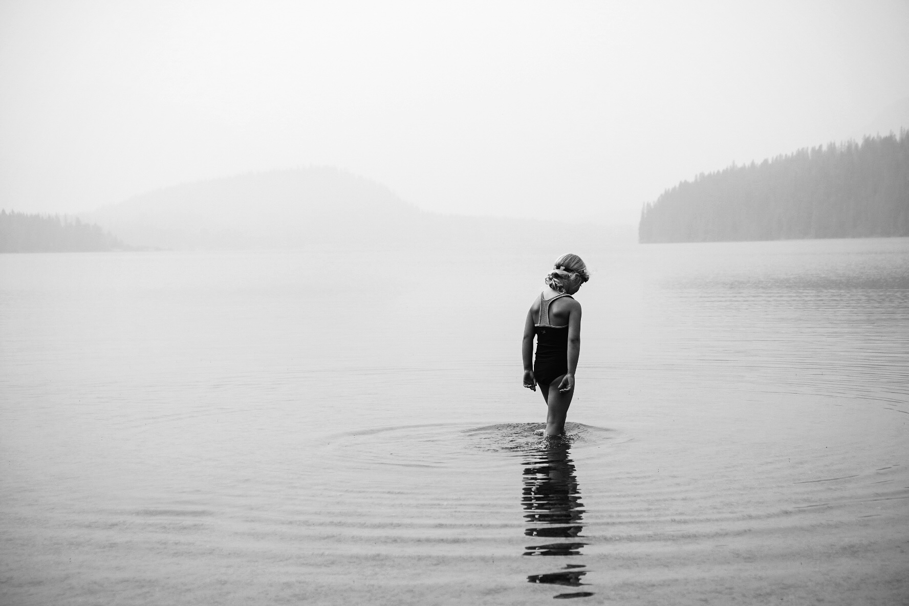 Finding Her Peace black and white photo of a grandfather