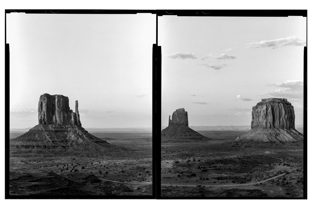 Steele Burrow monument valley on black and white film