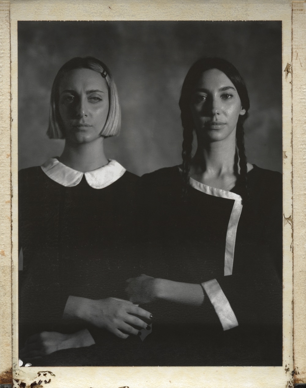 Riccardo Montanari two friends on black and white film